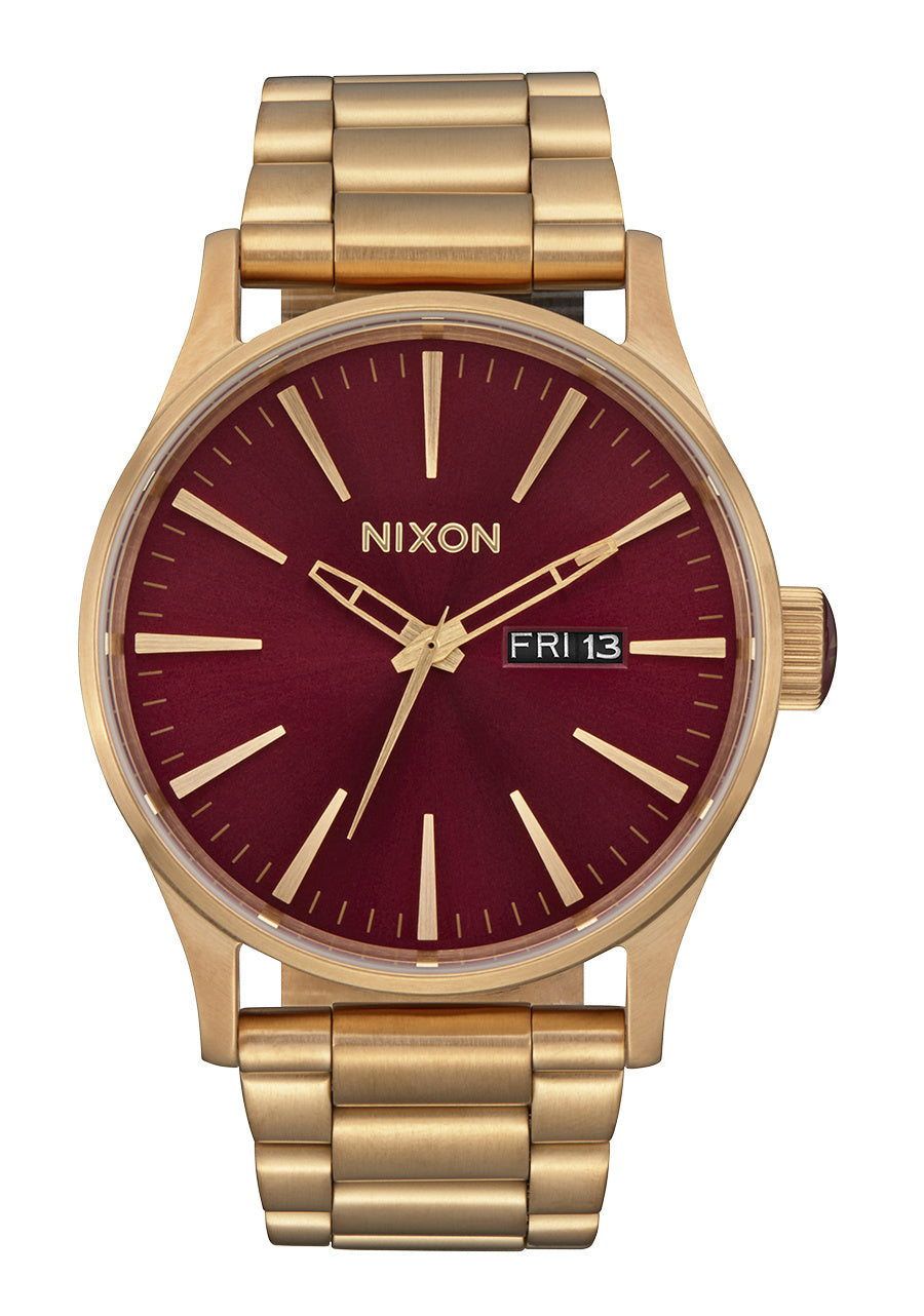Nixon Sentry Stainless Steel Oxblood Sunray/Gold