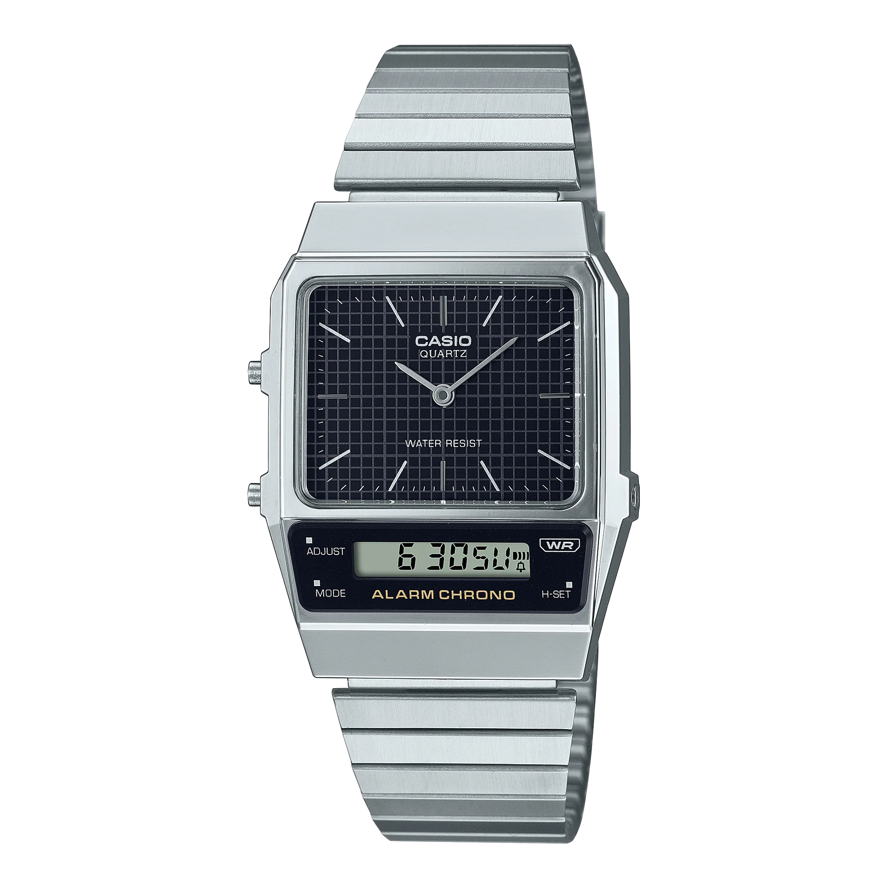 Casio Vintage Digital Square Face Silver Watch AQ800E-1A