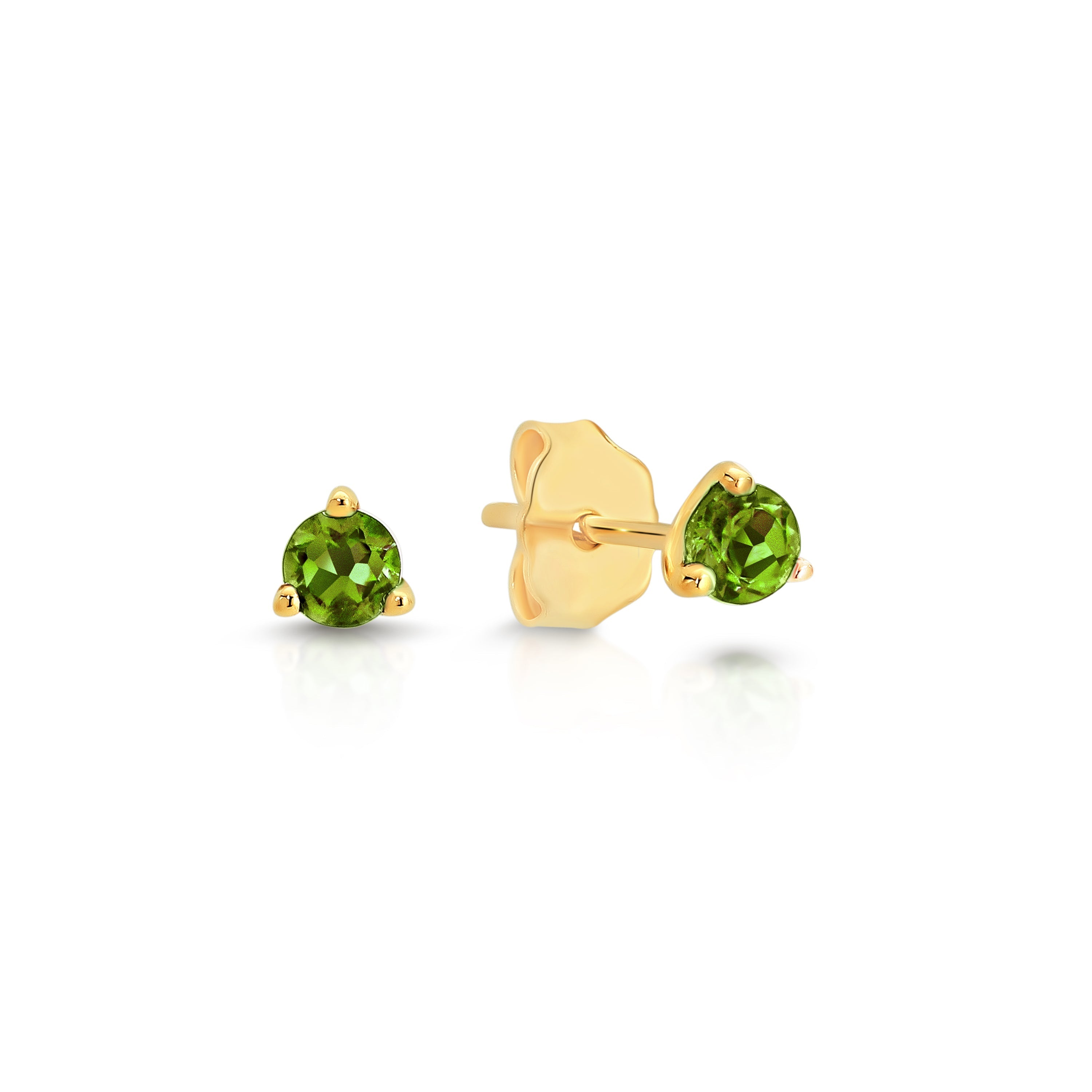 9ct Gold Peridot Stud Earrings