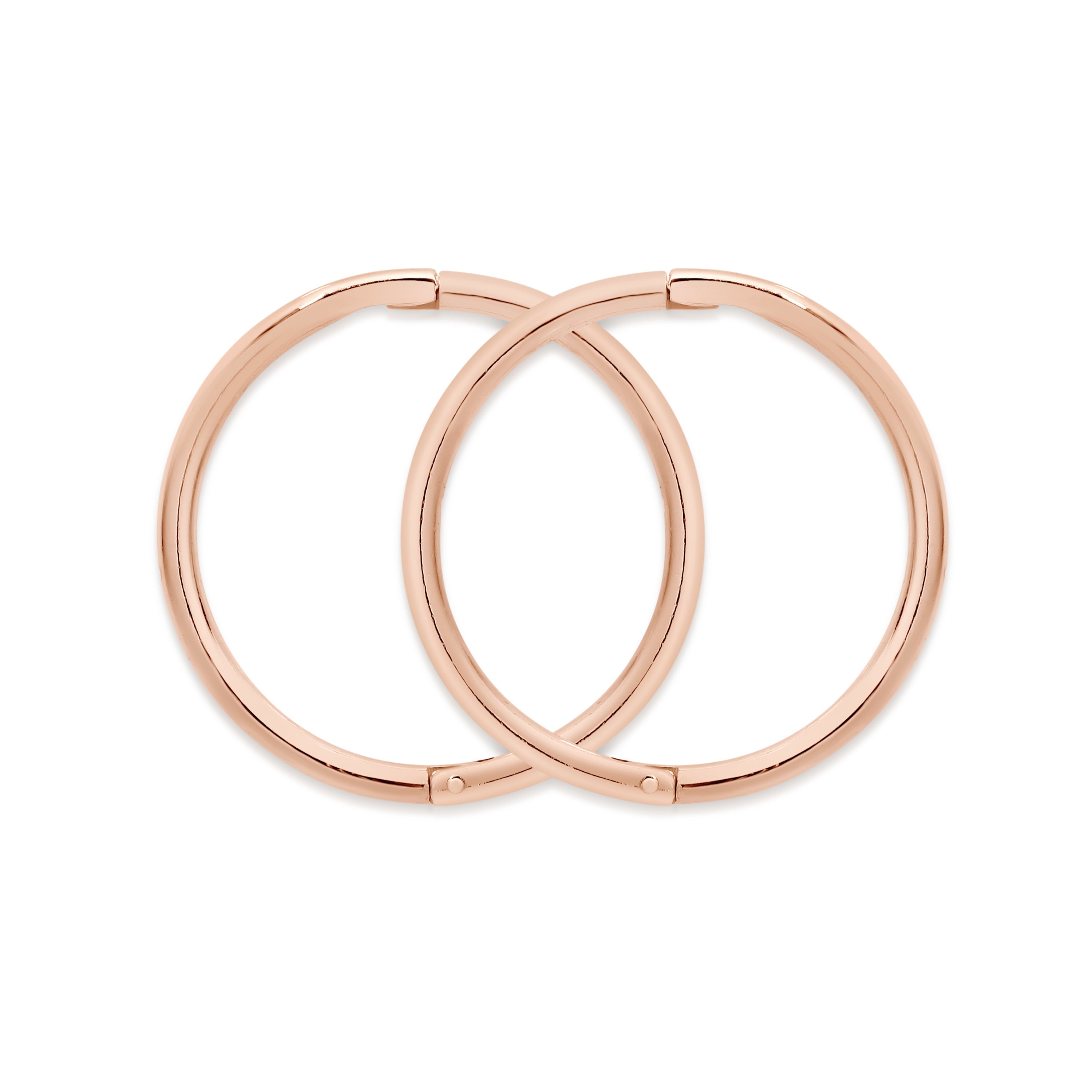 9ct Rose Gold Medium Plain Gold Sleepers