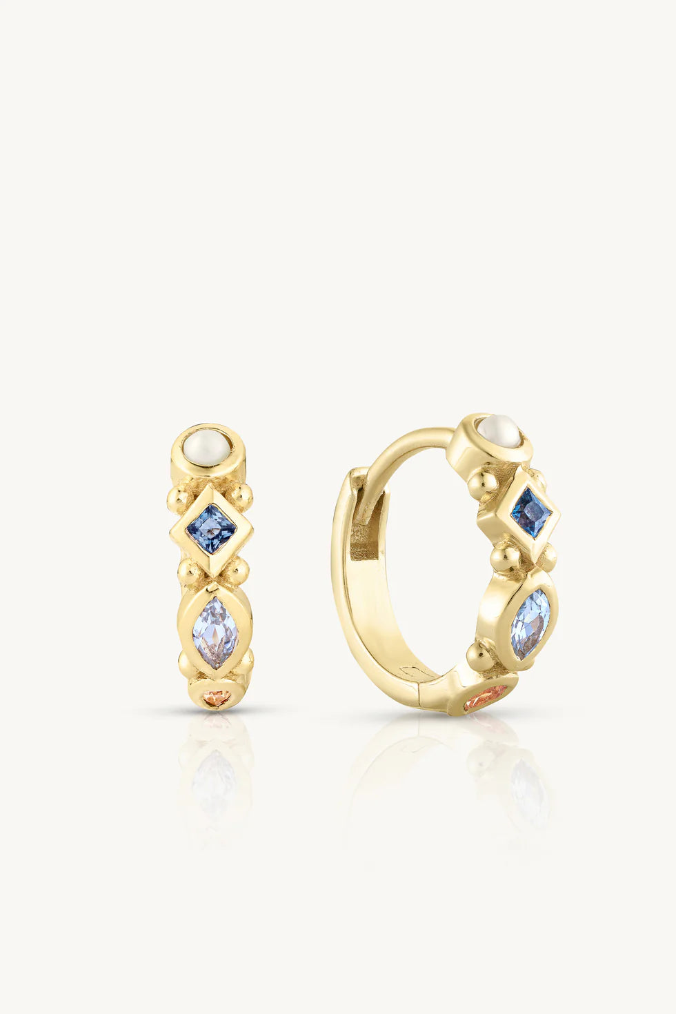 Toni May Alida Topaz Gold Huggies