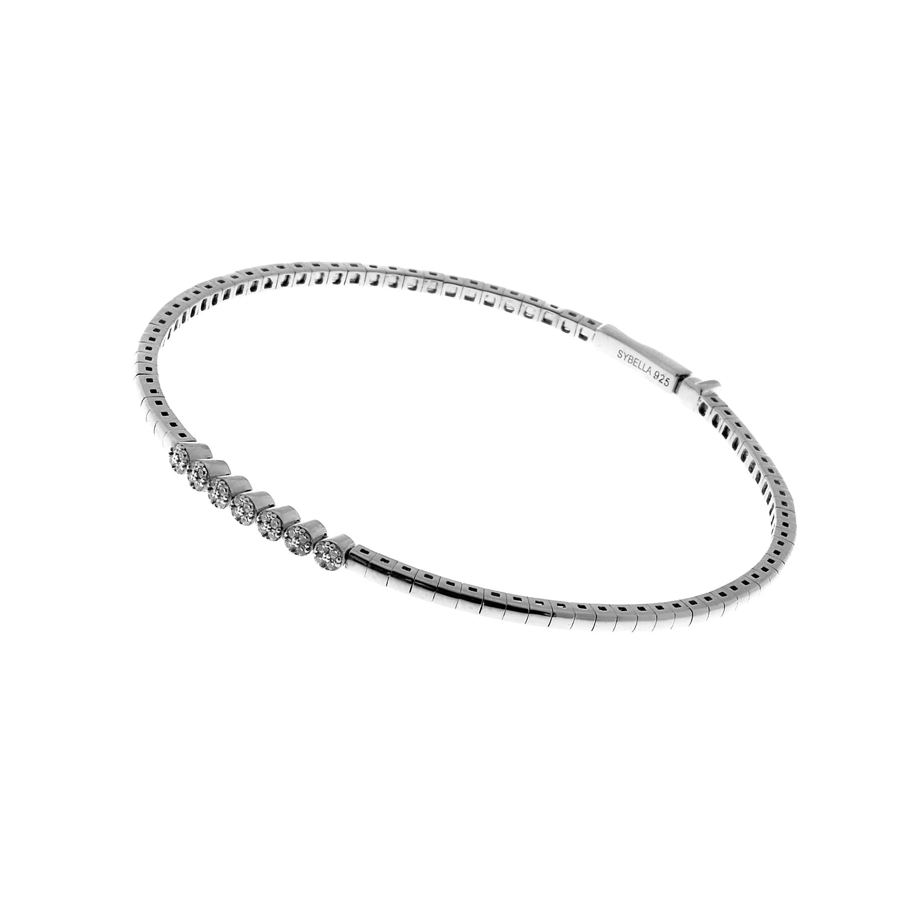 Aria Silver Flex Bangle