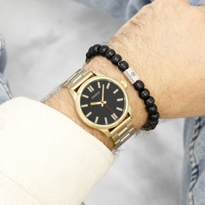 OOZOO Gold/ Black 40mm Watch