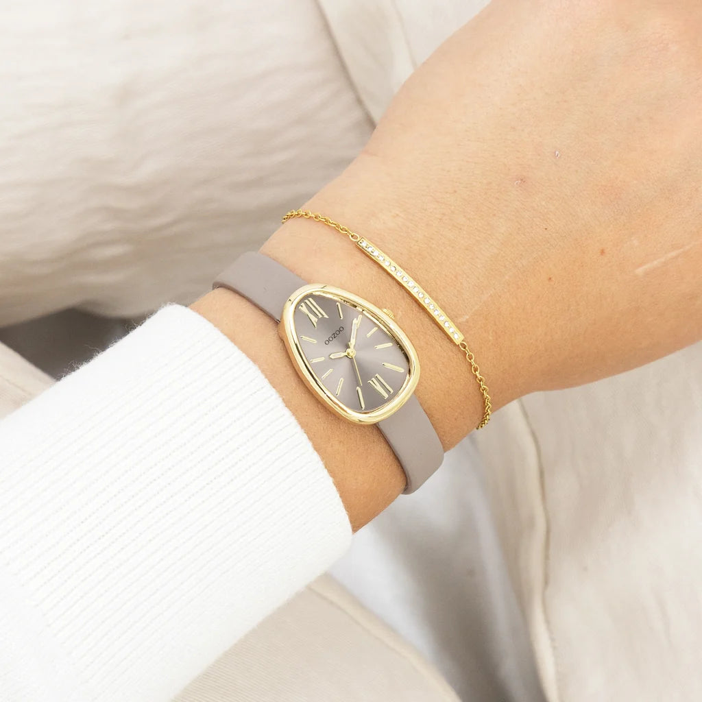 OOZOO Gold/Taupe Watch