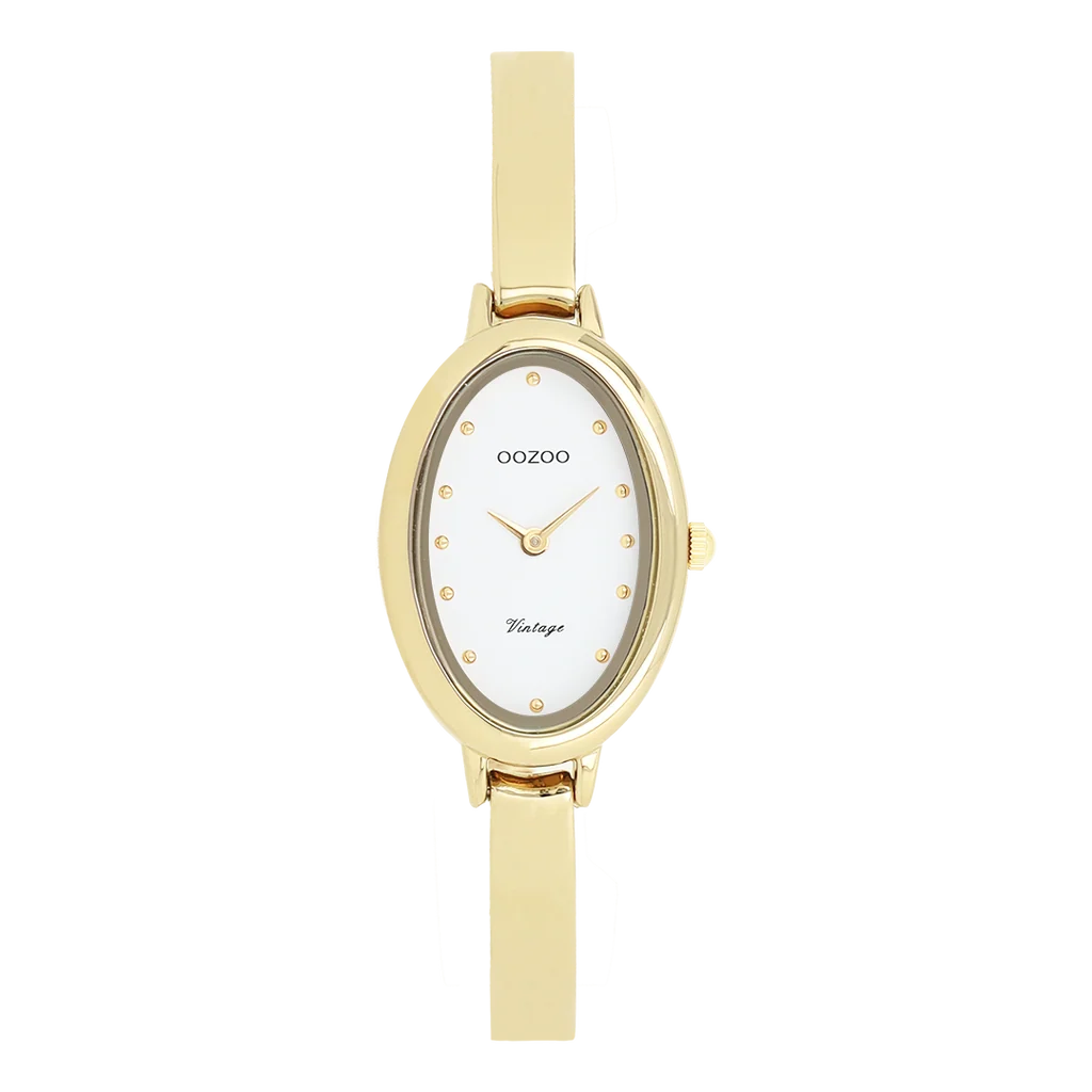 OOZOO Gold/White Bangle Watch