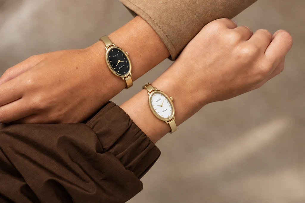 OOZOO Gold/White Bangle Watch