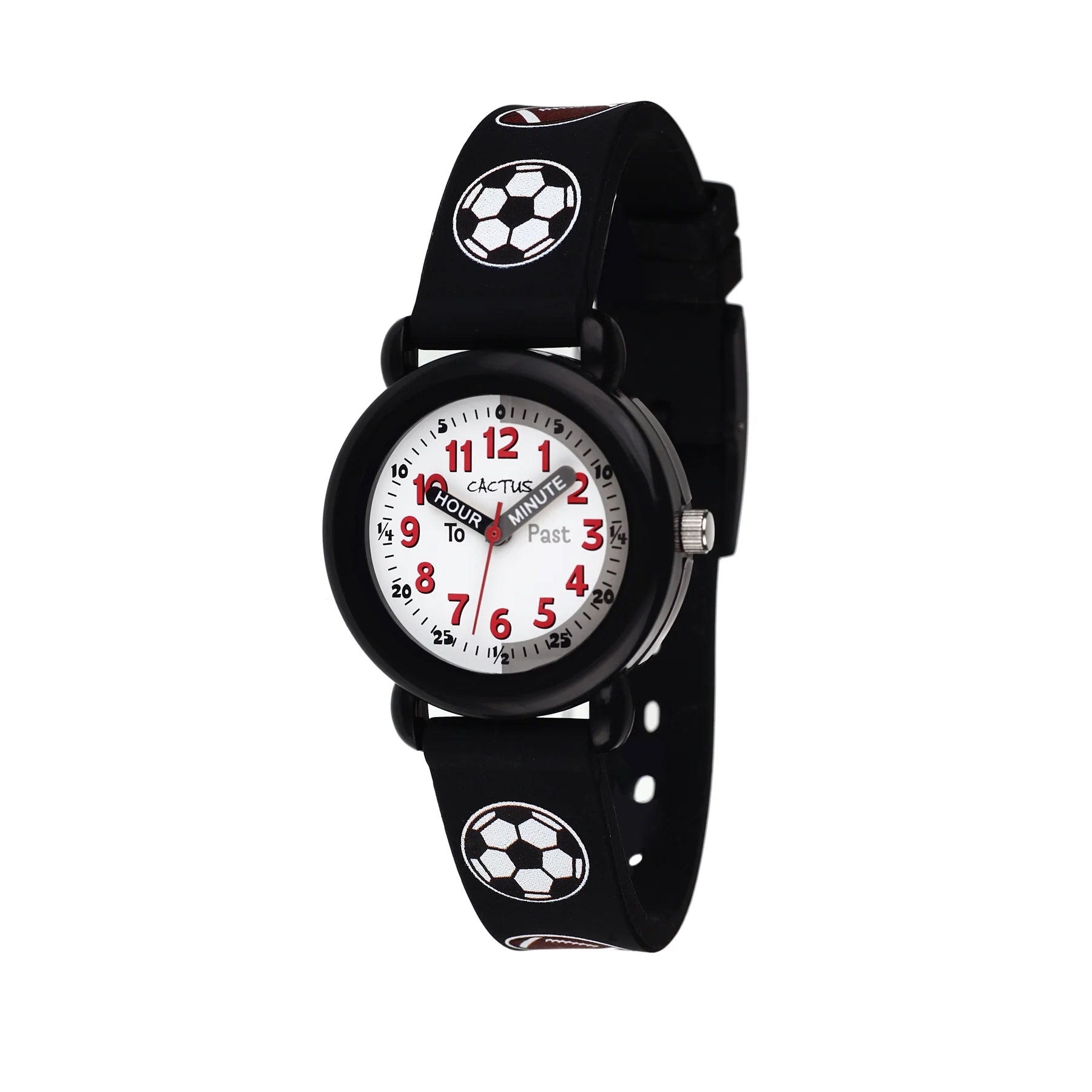 Cactus Timekeeper - Kids Watch - Black / Soccer ball