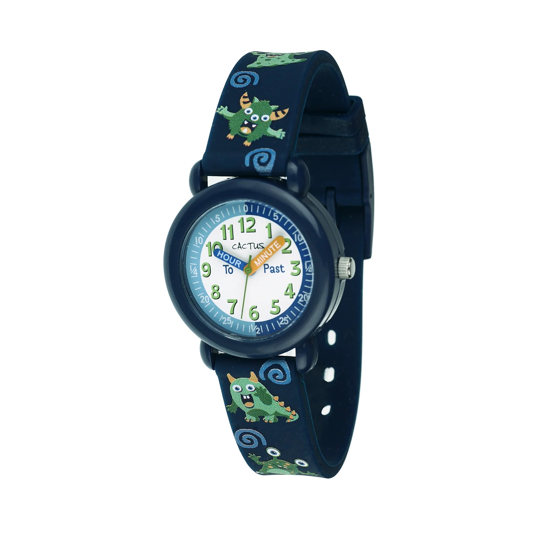 Cactus Timekeeper - Kids Watch - Navy Blue with Monsters