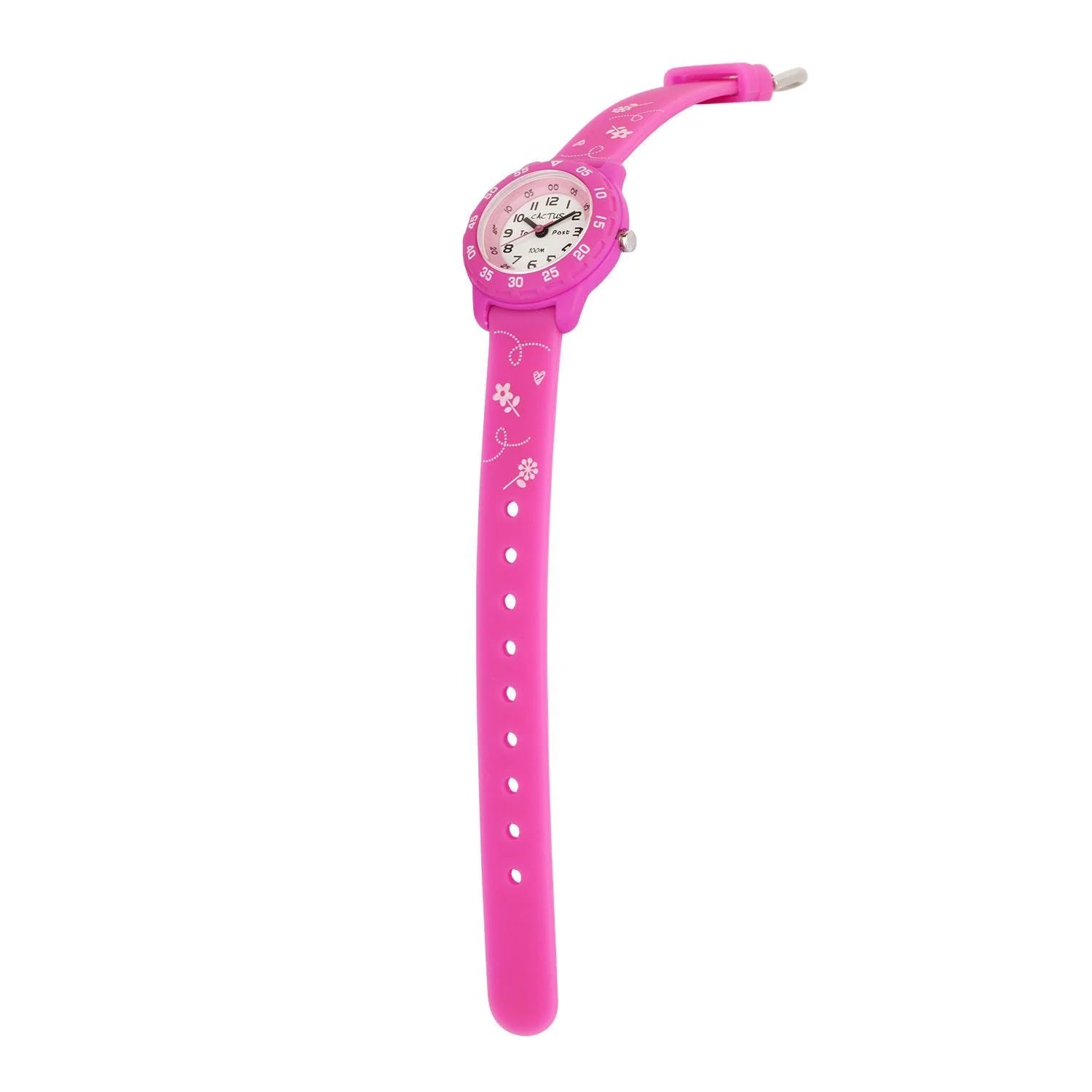 Cactus Junior Time Teacher Pink with flowers.