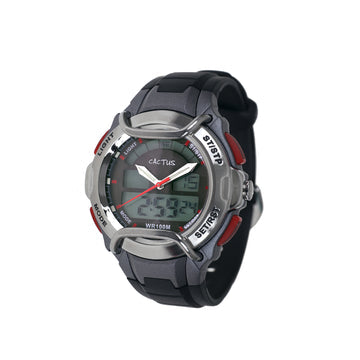 Cactus Challenger - Kids AnaDigi Watch - Black/Silver