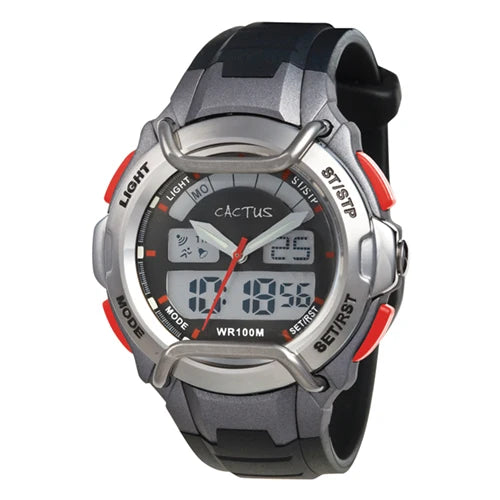 Cactus Challenger - Kids AnaDigi Watch - Black/Silver