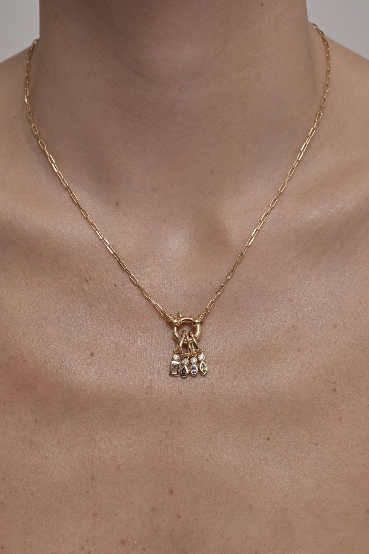 Toni May January Garnet Petite Gold Charm