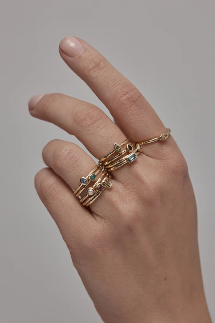 Toni May Petite May Emerald Gold Stacker