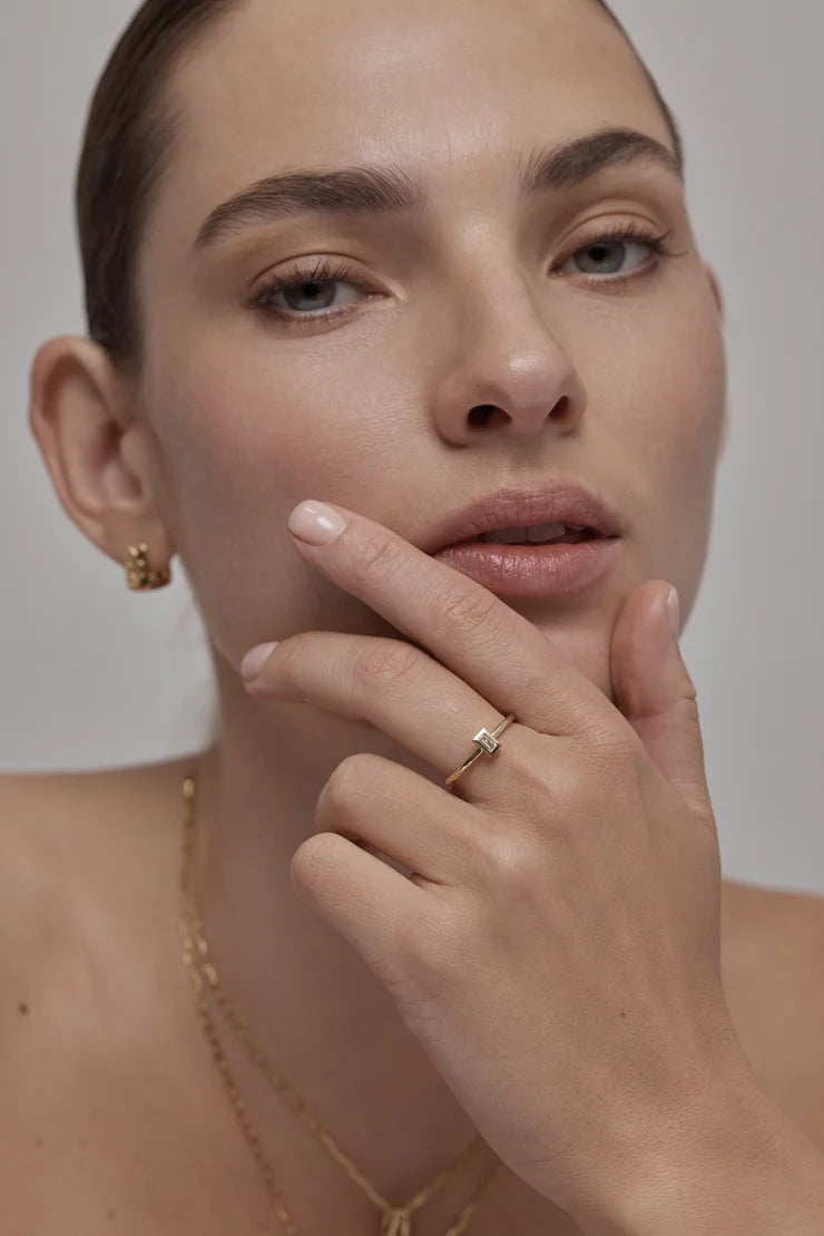 Toni May Petite April Topaz Gold Stacker