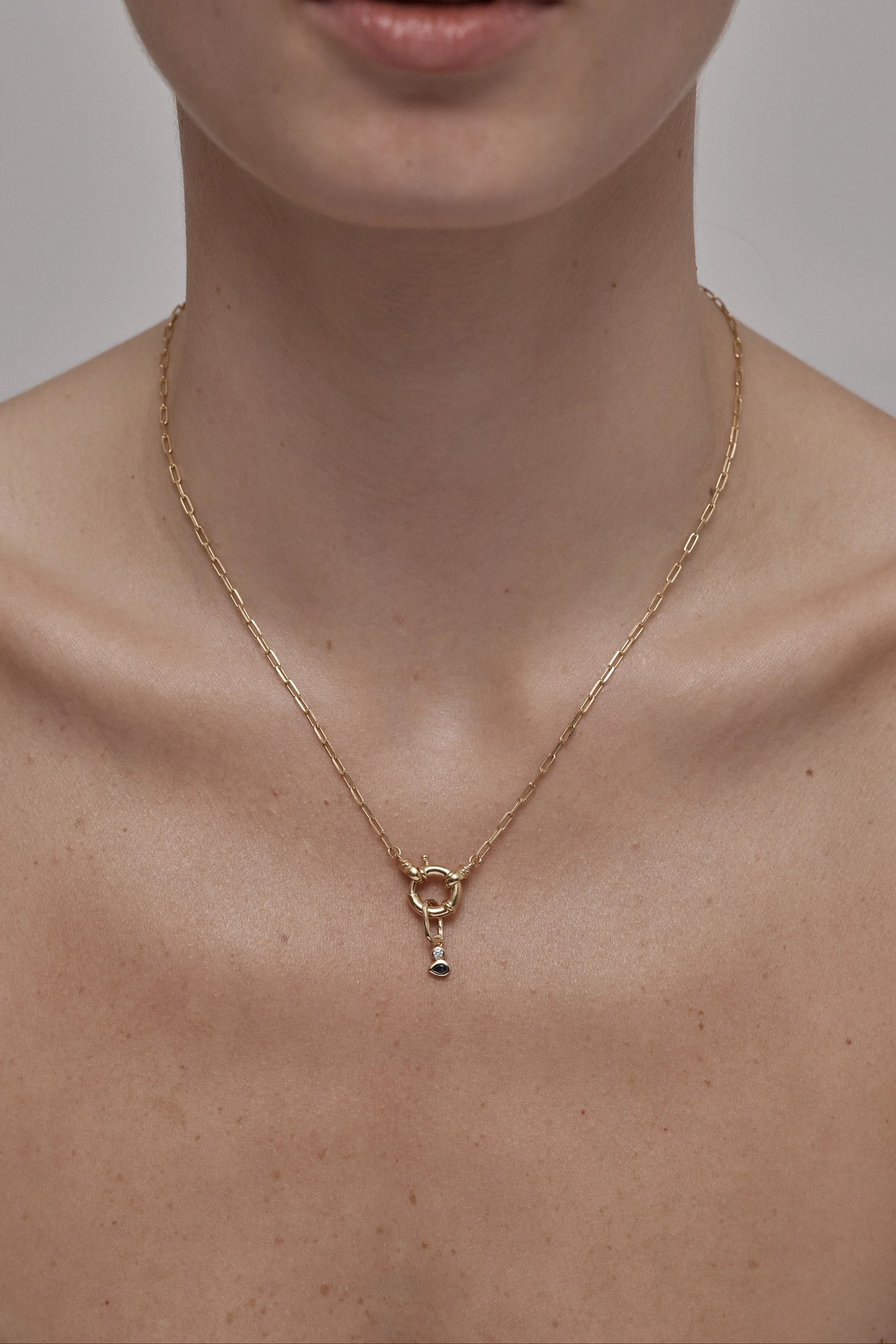 Toni May September Sapphire Petite Gold Charm