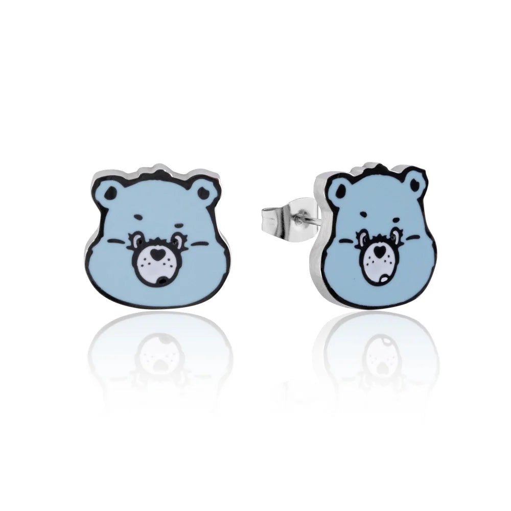 Couture Kingdom ECC Care Bears Grumpy Bear Enamel Stud Earrings