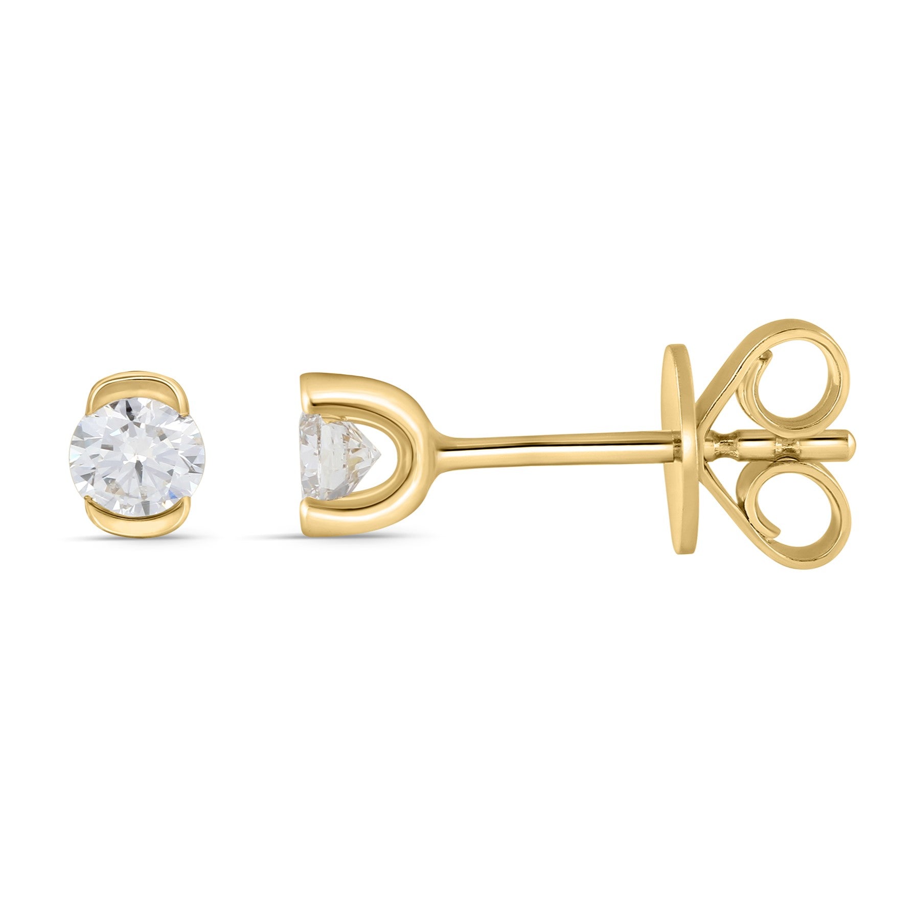 9ct Yellow Gold Diamond 0.30ct Stud Earrings