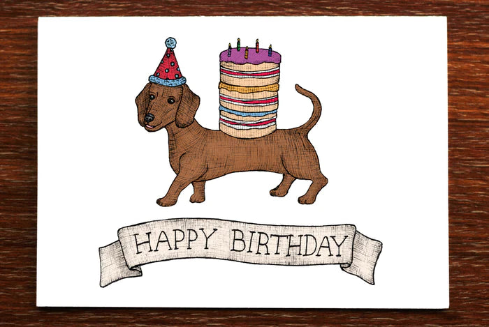 The Nonsense Maker Sausage Dog Birthday - Birthday Card