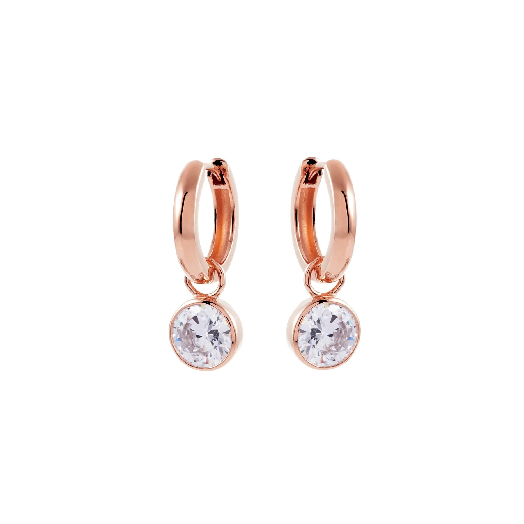 Rose Gold Plated Maise Hoop Earrings