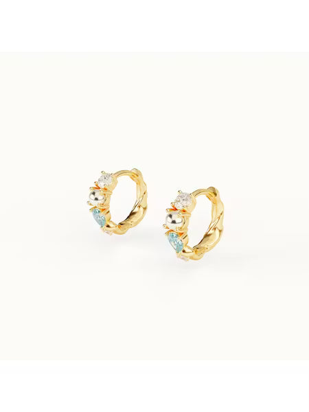 By Charlotte 18k Gold Vermeil Breath in Stillness Hoops
