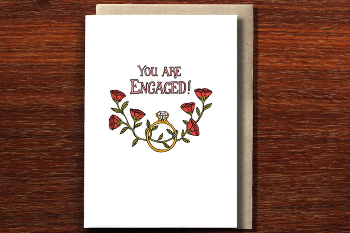 The Nonsense Maker Engagement Florals - Engagement Card