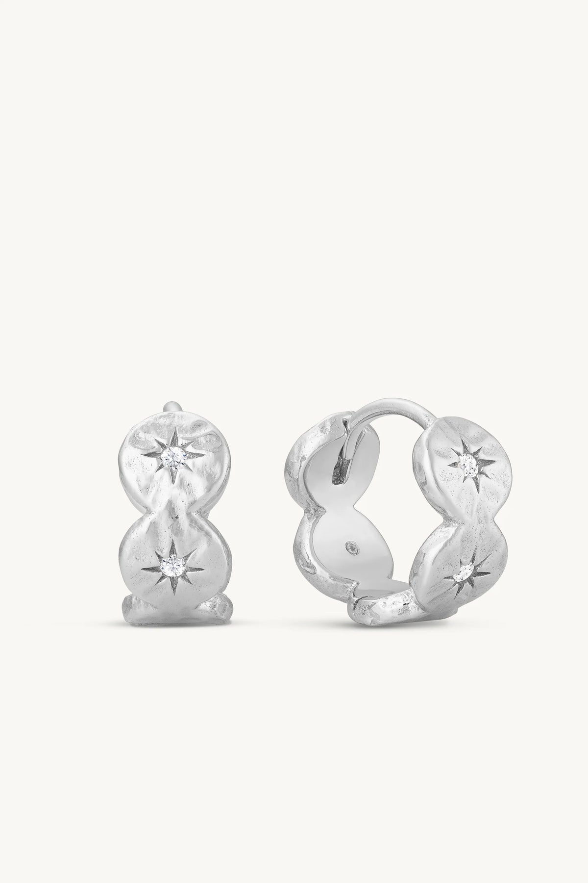 Toni May Étoile Silver Hoops
