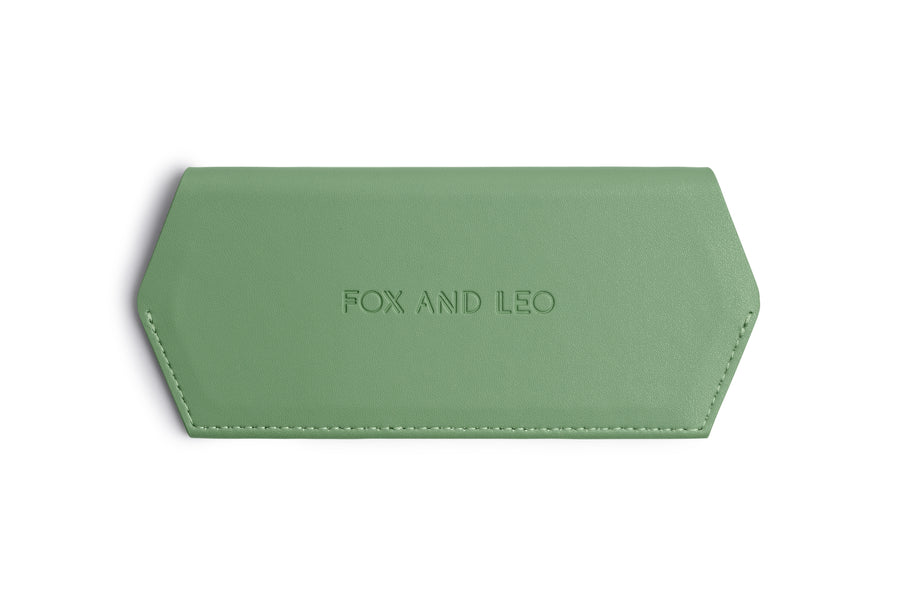 Fox and Leo Glasses Case- Sage