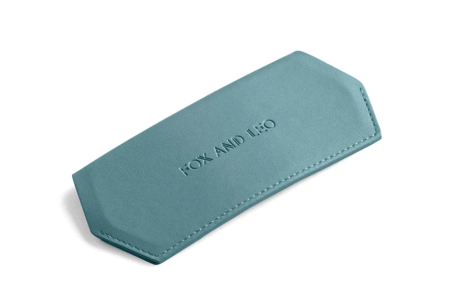 Fox and Leo Glasses Case- Teal
