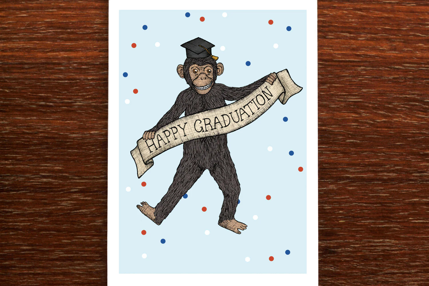 The Nonsense Maker Graduation Chimp - Congratulations Graduation Card