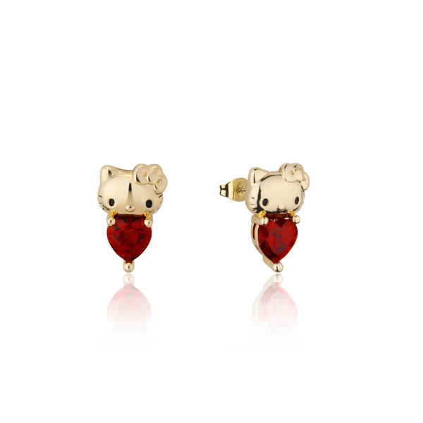 Couture Kingdom - Sanrio Hello Kitty January Birthstone Stud Earrings Gold