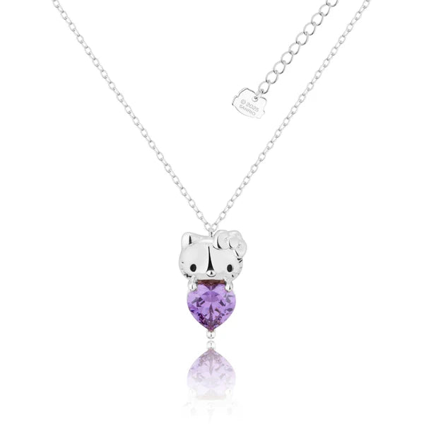 Couture Kingdom - Sanrio Hello Kitty February Birthstone Necklace Silver