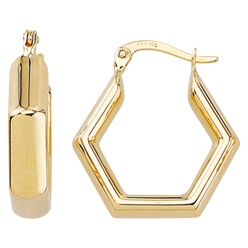 Hexagon Hoop Earrings