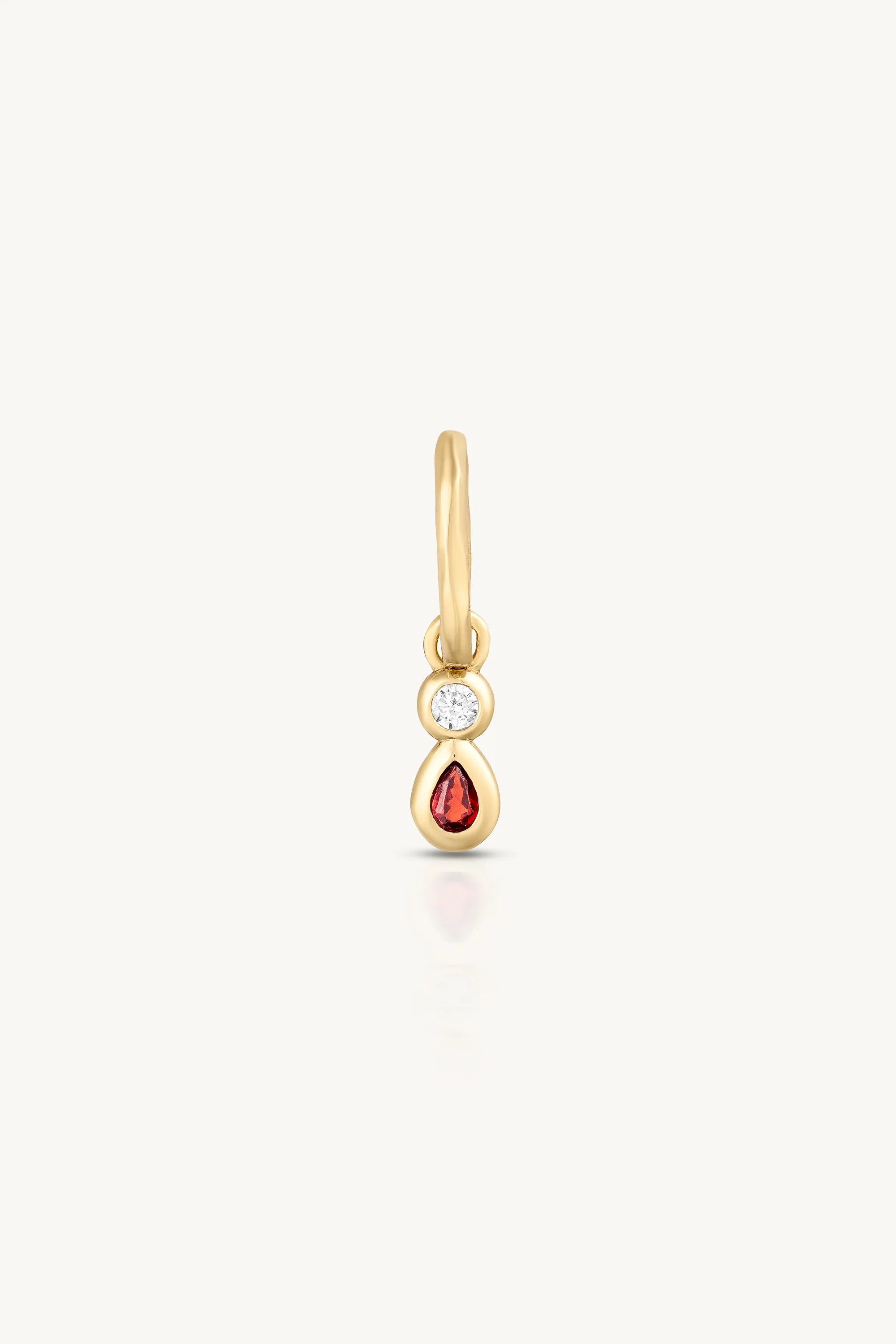 Toni May January Garnet Petite Gold Charm