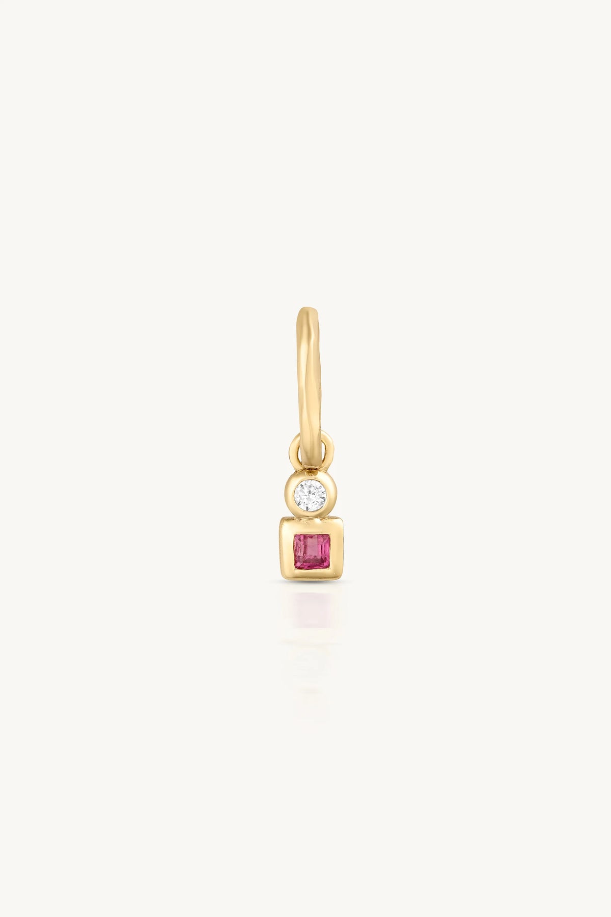 Toni May July Ruby Petite Gold Charm