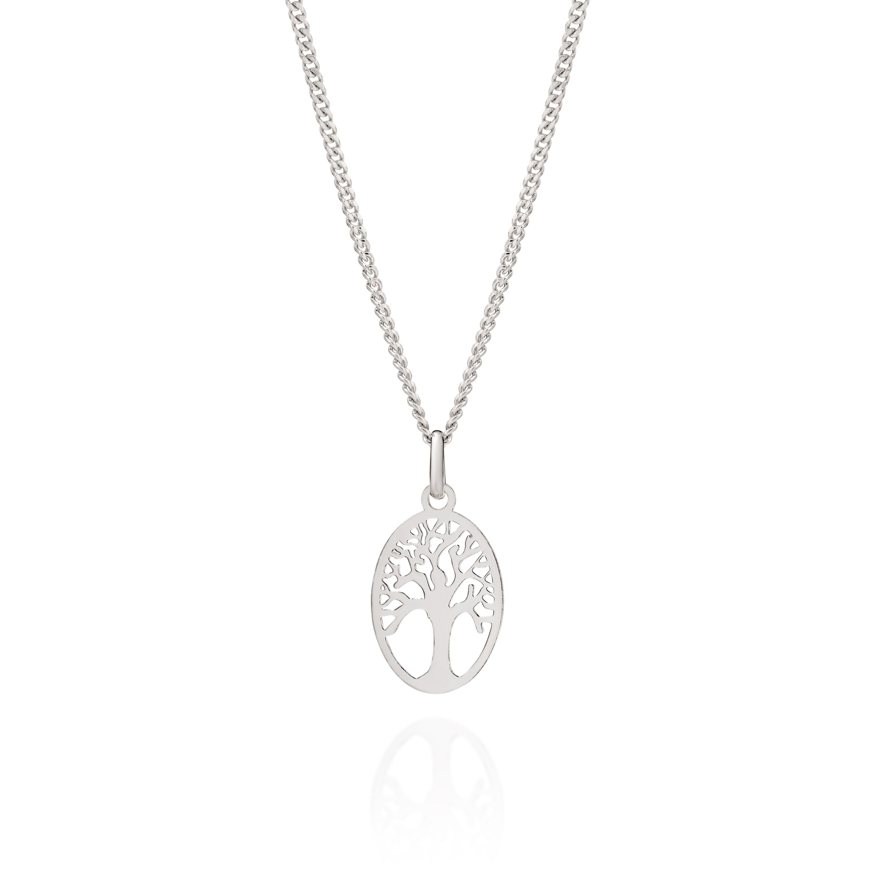 Sterling Silver Oval Tree of Life Pendant