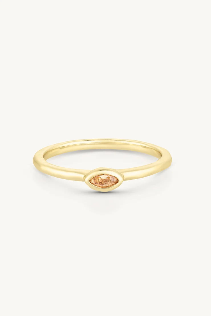 Toni May Petite November Citrine Gold Stacker