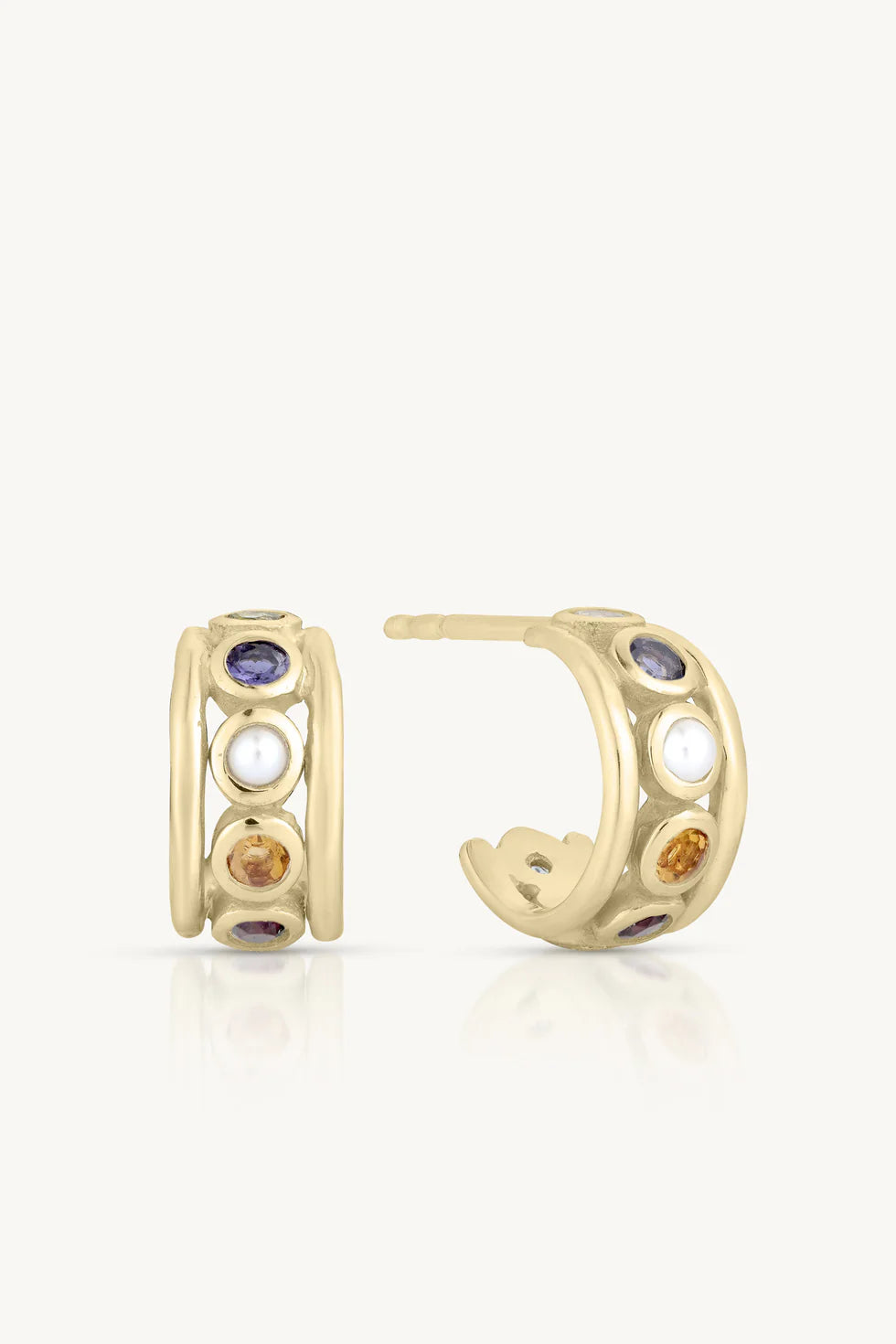 Toni May Olympia Multi Gold Hoops