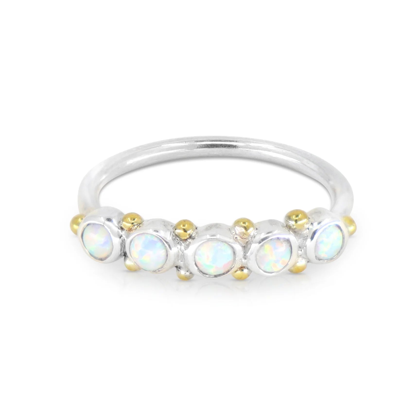 Toni May Opal Silver Band