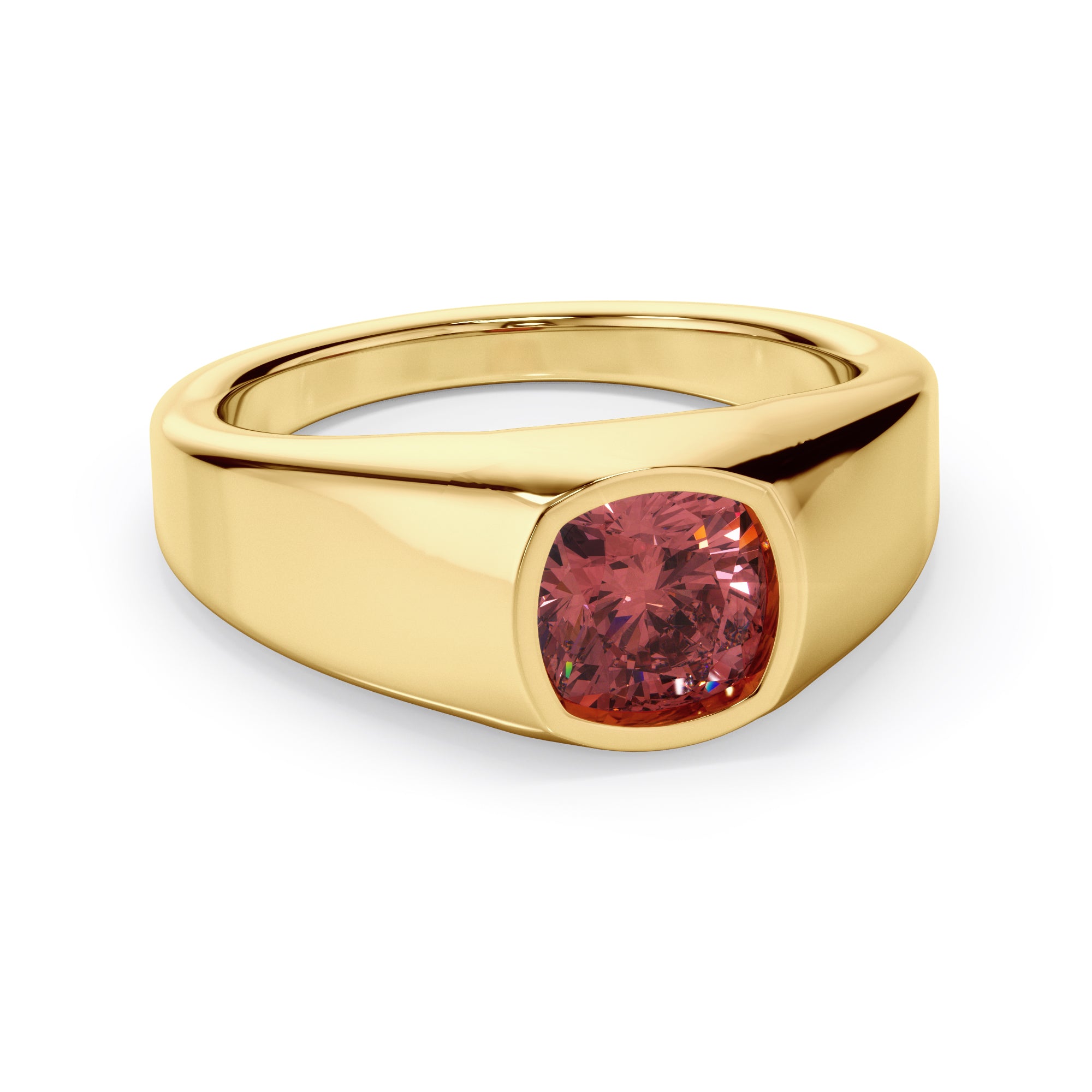18ct Yellow Gold Coloured Gemstone Signet Ring