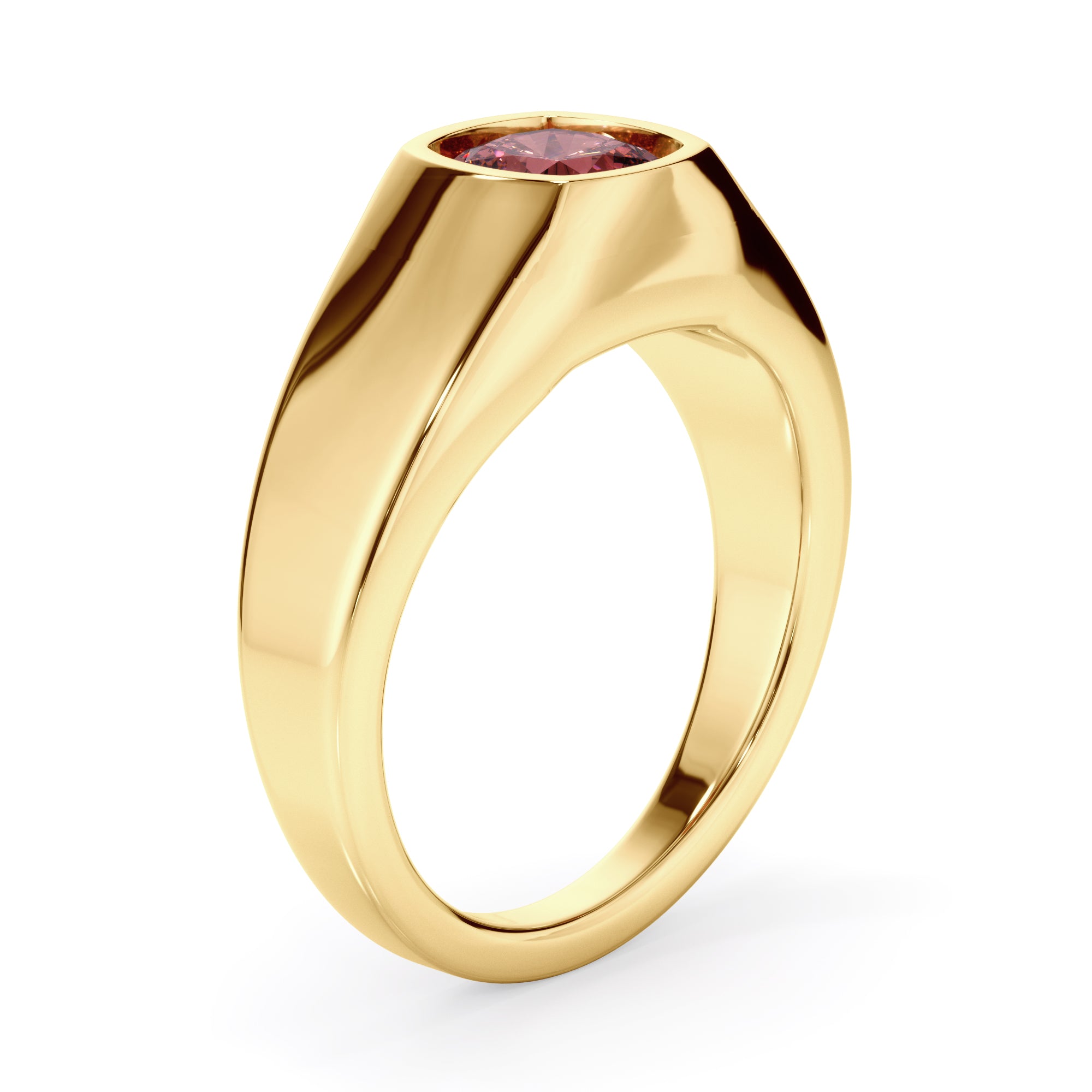 18ct Yellow Gold Coloured Gemstone Signet Ring