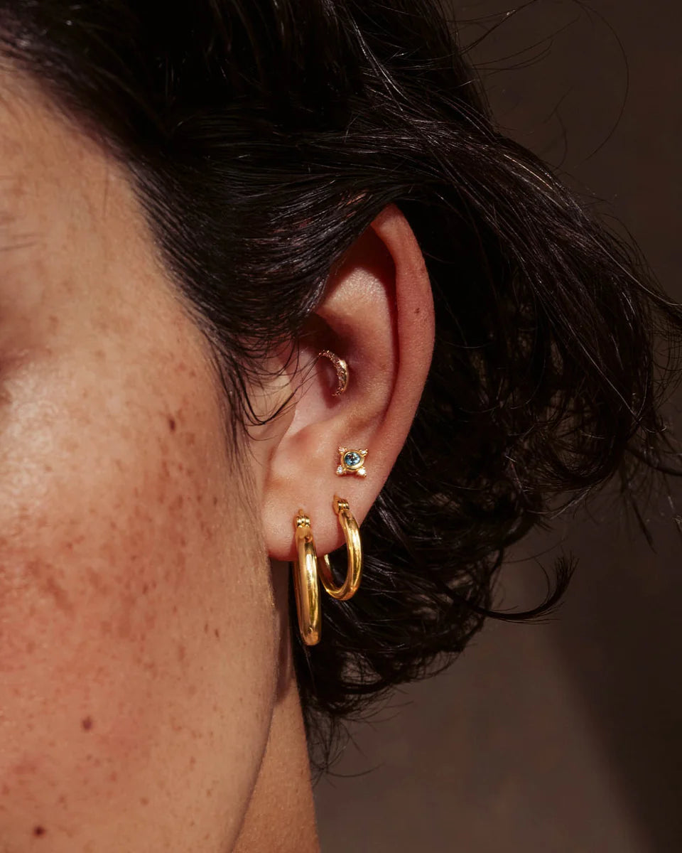 By Charlotte Gold Small Sunrise Hoop Earrings