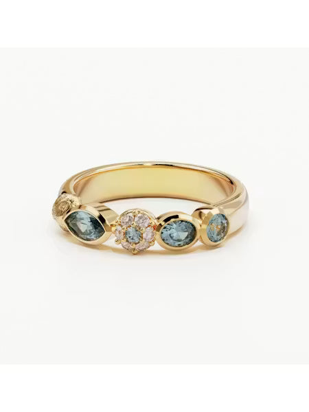 By Charlotte 18k Gold Vermeil Protection of Eye Topaz Ring