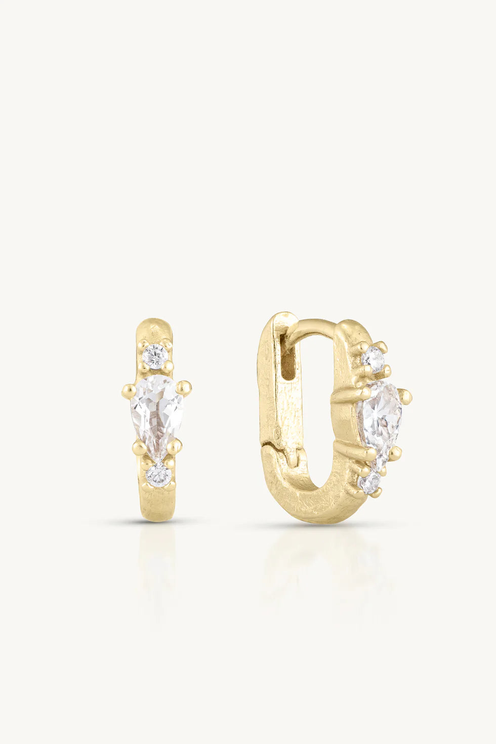 Toni May Textured Topaz Gold Huggies