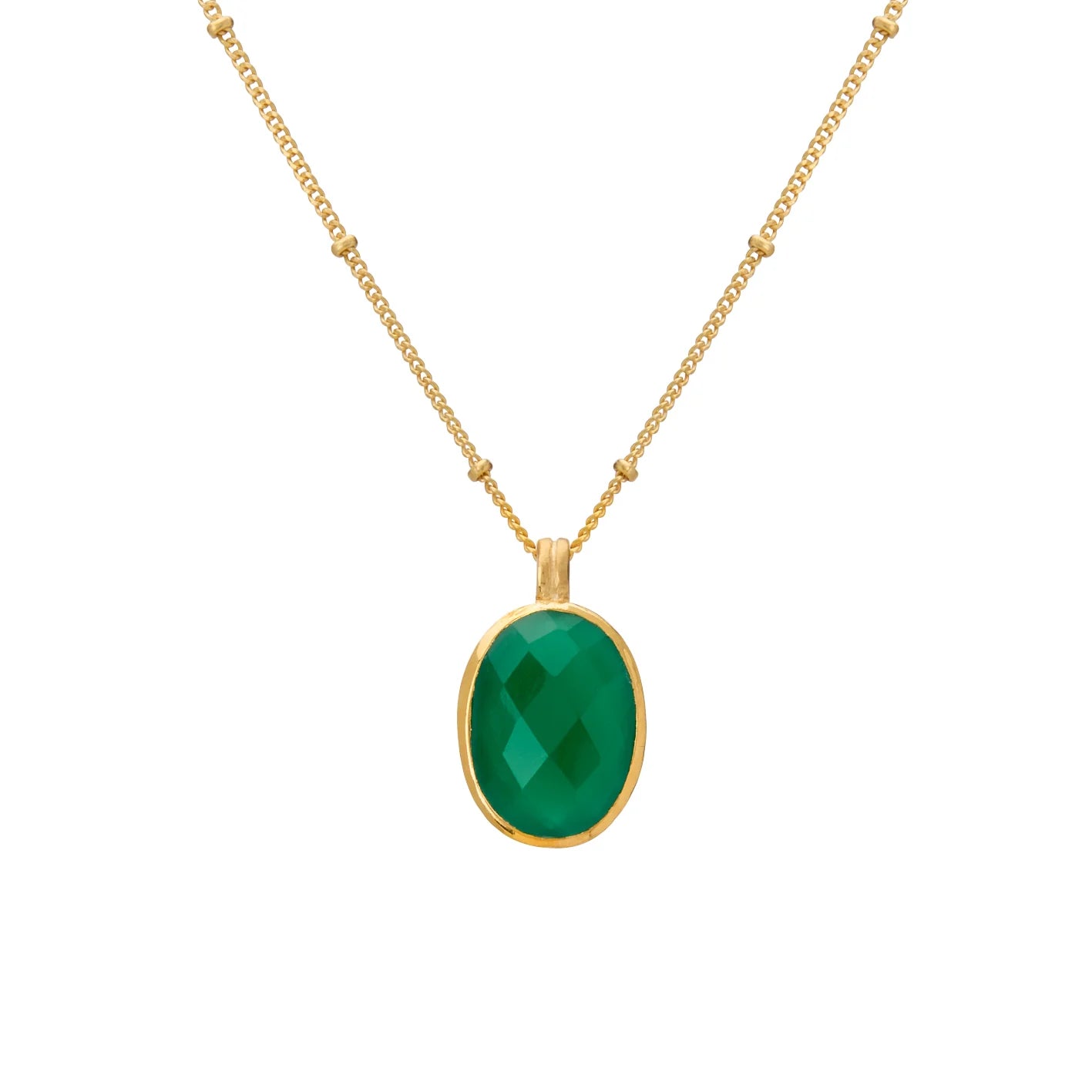 Murkani Green Onyx Pendant Necklace