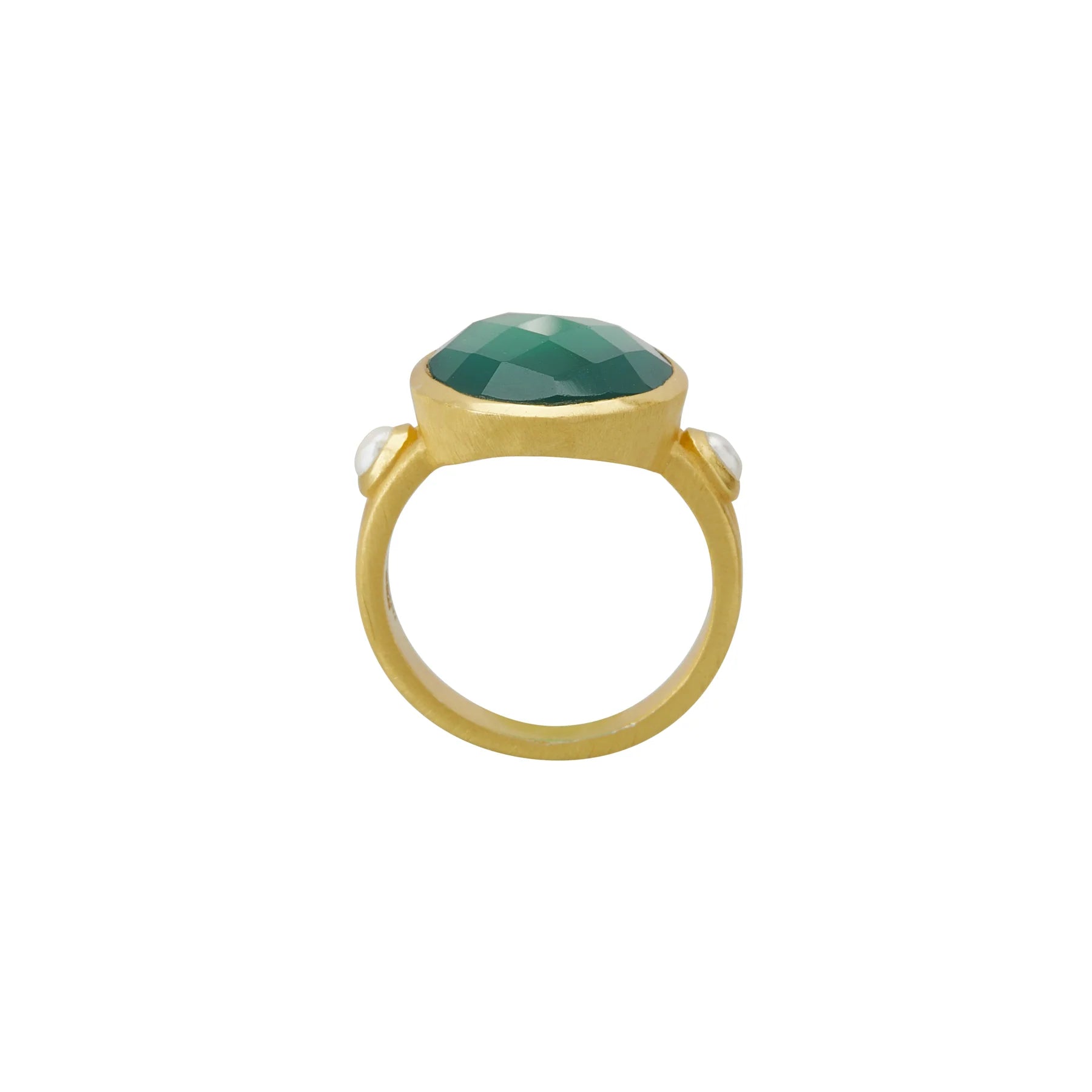 Murkani Green Onyx & Pearl Ring