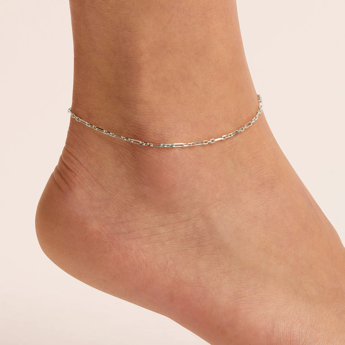 By Charlotte mixed Link Charlotte Anklet- Silver