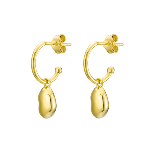 Sterling Silver Earrings with Mini Molten Teardrop