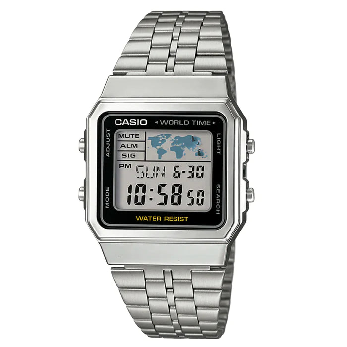 Casio Gents Silver Digital Vintage Watch A500WA-1AF