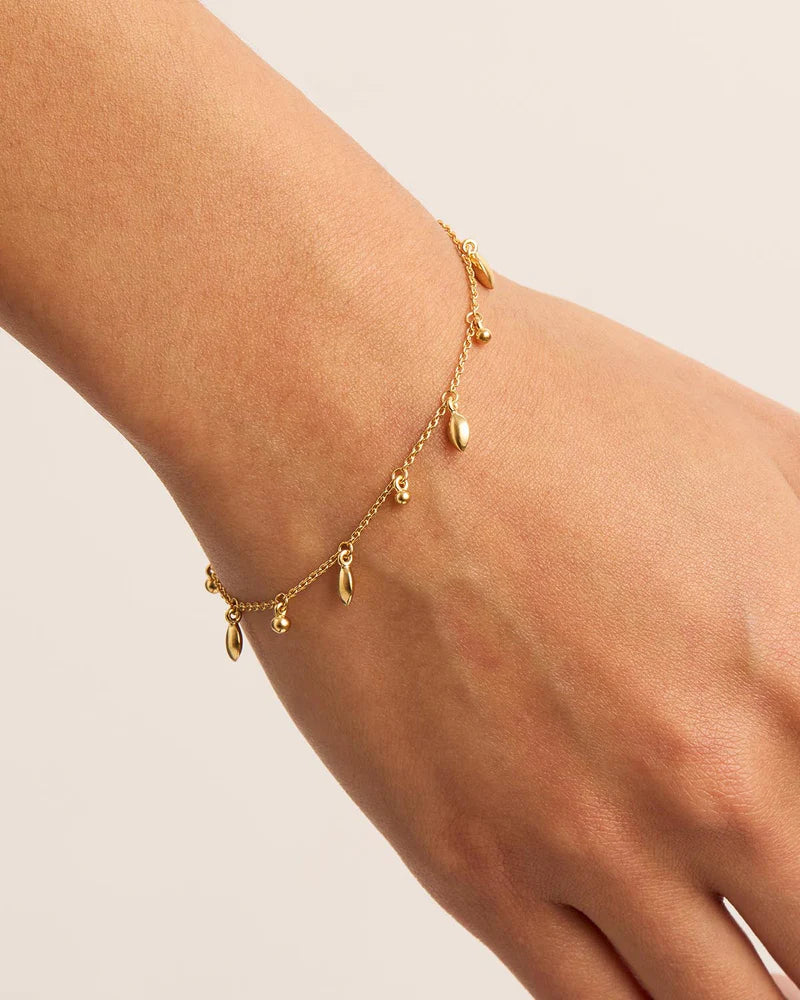 By Charlotte 18k Gold Vermeil Live in Grace Bracelet