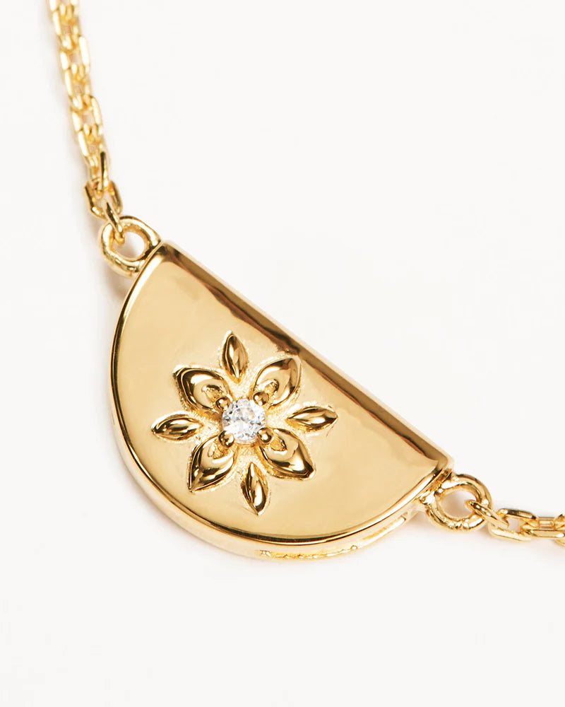 By Charlotte 18k Gold Vermeil Lotus Bracelet